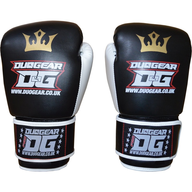 8oz BLACK 'RAJA' MUAY THAI KICKBOXING BOXING MARTIAL ARTS TRAINING