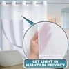 Extra Wide No Hook Waffle Weave Shower Curtain with Snap
