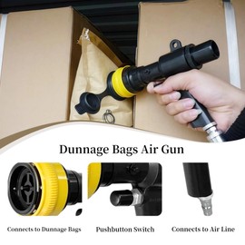 Dunnage Bags Air Gun, Dunnage Air Bag Inflator Gun, Inflatable Gun for Packaging Edge Protection Bags when Transporting Goods