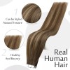 Full Shine Extensiones Cabello Natural 20pz Castaño Medio Con 16in