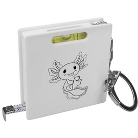Azeeda 'Cute Axolotl' Keyring Tape Measure/Spirit Level Tool (KM00020892)