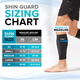 Soccer Shin Guards Sleeves for Men, Women and Youth (Medium)