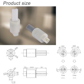 2Pcs Toilet Lid Damper Buffer,Universal Toilet Seat Soft Close Mechanism Set,Toilet Swivel Damper,Multipurpose Slow Drop Toilet Accessories for Bathroom Toilet Seat Repair (Clock Wise)