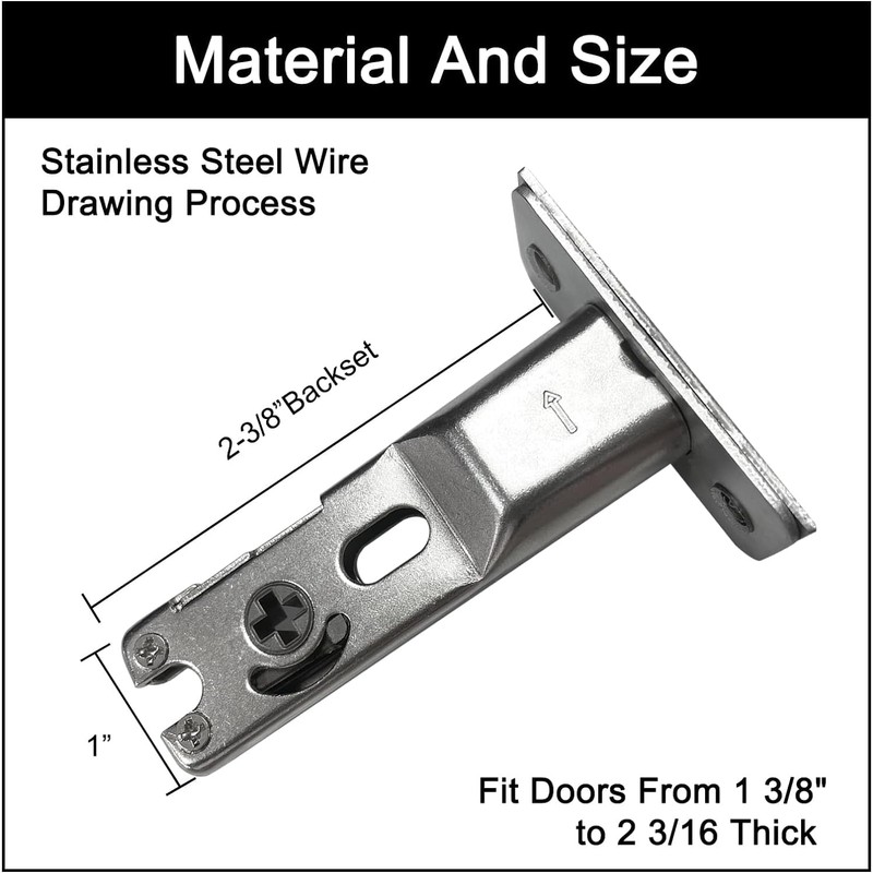 SANGRENSHEN Sliding Door Lock Pocket Door Flush Handles Latch Privacy