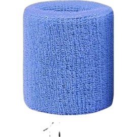 Plus Nao Wristband, Single Item, For One Hand, 1 Piece, Unisex, Unisex, Sweat Wipe, Sweatproof, Wristband, Sports Equipment, Thin, blue (light)