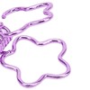 100pcs Binder Clips Cute Flower Shape Metal Hollowed Long Tail