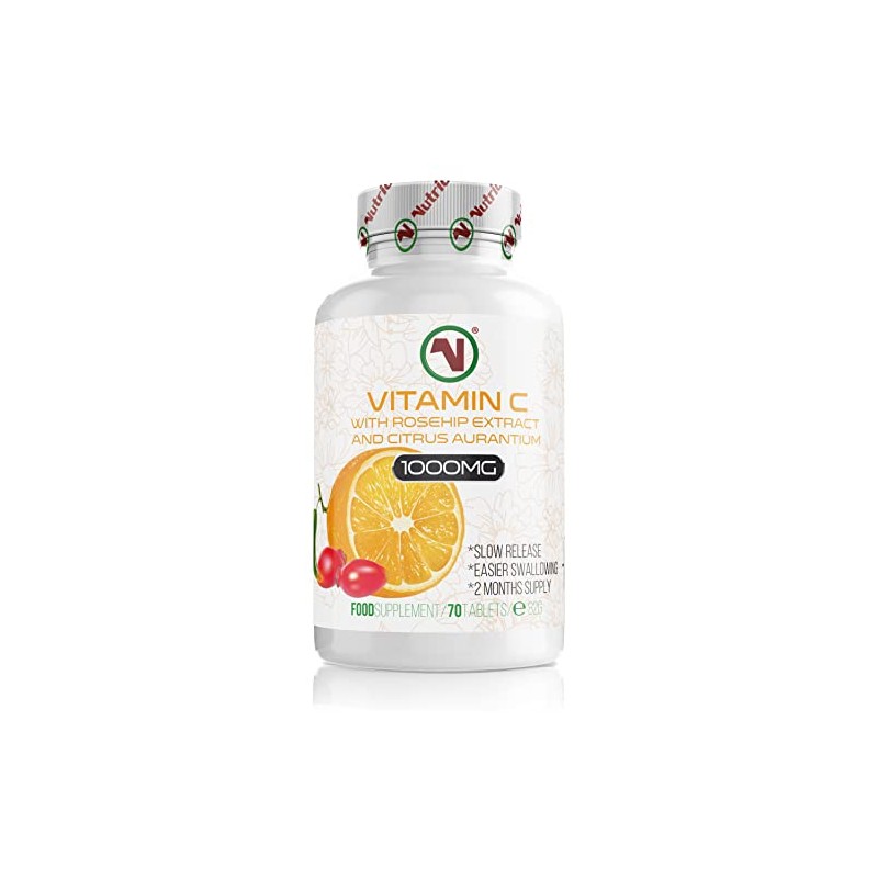 Nutriodol Vitamin C with Rosehip & Bioflavonoids Tablets x 70