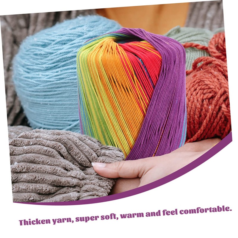 Tofficu Crafts Crochet Yarn Pack Hand Dyed Lace Thread for