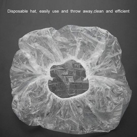 Gorra de Baño Mujer, Gorros de Ducha Desechables, Cofias Desechable, Gorro De Ducha Desechable 100 Unids A Granel Impermeable Ducha de Plástico Gorro de Baño Elástico grueso Para Mujeres Spa