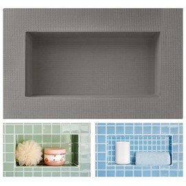 JIANBENKJ Shower Niche Insert Tile Ready 12"x6",Niche for Shower Wall,Waterproof Ready-to-Tile Niches Recessed Box Shelf for Showers Wall Bathroom Renovation/Soap Storage,Outer Size 16"x10",Depth 4”