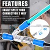 Tellegloww 25 Pcs Double Piggyback Spade Connectors Electrical Double Male