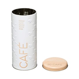1 x Coffee Capsule Box - Coffee Pod Box - Capsule Holder, White (18 x 8 cm)