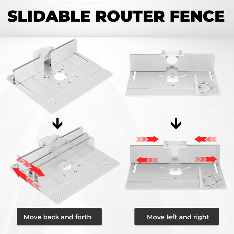 Meticuloso Router Lift Systems, Aluminium Router Table Insert Plate, Updated