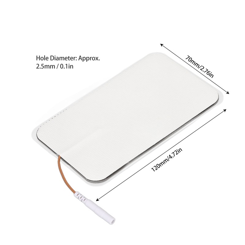 10Pcs TENS Unit Replacement Pads Rectangular Reusable Electrode Patches for