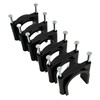 TR Cable® Pack of 50 Round Black Cable Clips with