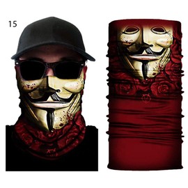 VPK Bandana Scarf Face Mask Balaclava Neck Mouth Cover for Motorcycling Fishing Cycling Sun Sport Gaiter A- Vendetta