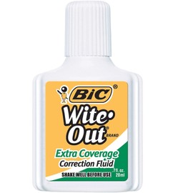 BIC Wite-Out Brand Extra Coverage Correction, White, 2 Pack Total of 6