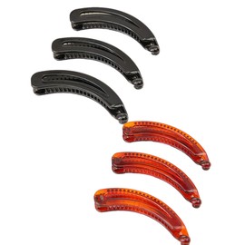 Prettyou 100mm/3.9 Inches Plastic Girls Banana Hair Clip for Women, Pack of 6