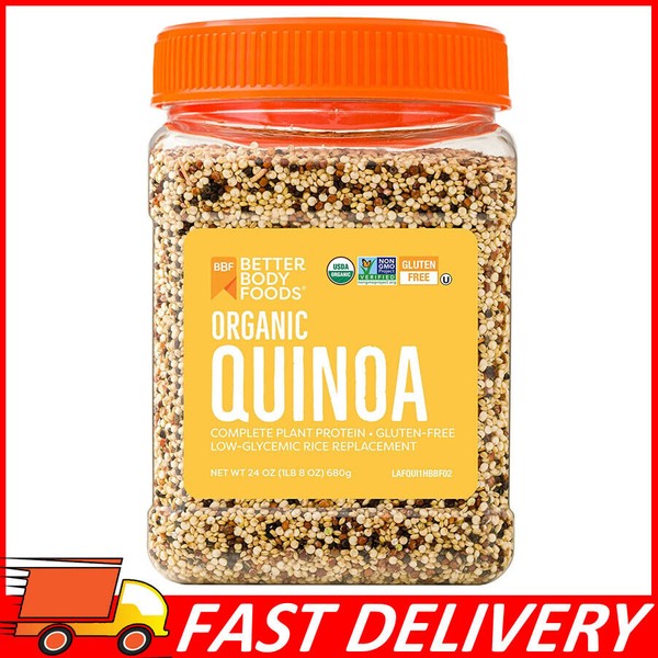 BetterBody Organic Quinoa, Vegan, Complete Plant Protein, Gluten Free Low 24oz