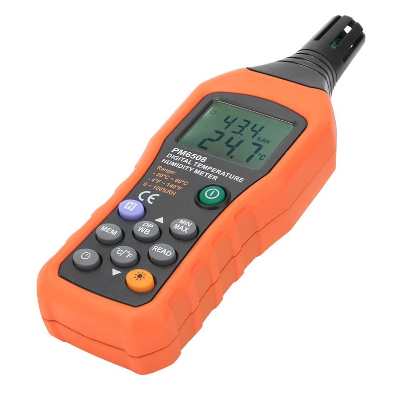 Raguso PEAKMETER PM6508 Digital Humidity and Temperature Meter Hygrometer Thermometer