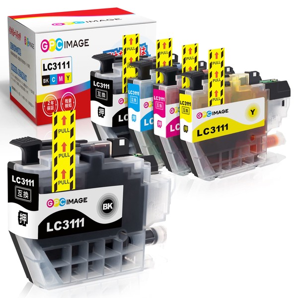 GPC Image LC3111 Compatible Ink Cartridges LC3111-4PK + LC3111BK (5 Packs) High Yield Brother Ink Cartridge for LC3111 DCP J572N J577N J582N J978N J998DN J973N J982N J987N LC3111 Ink Remaining Level