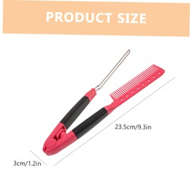 Healeved Hair Comb Pink Styling Comb Plywood Hairdressing Tool Women Clip V-shaped
