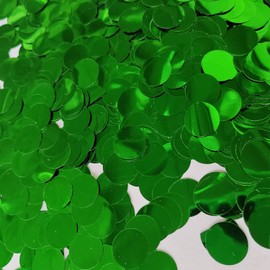 Green Foil Confetti 0.6 inch,Round Green Confetti，Shiny Green Confetti for Party Decoration or Filled Balloons,(3.52 oz)