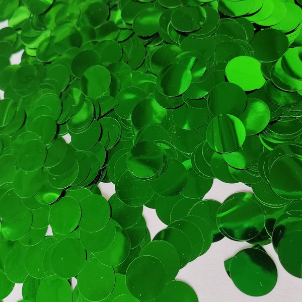 Green Foil Confetti 0.6 inch,Round Green Confetti，Shiny Green Confetti for