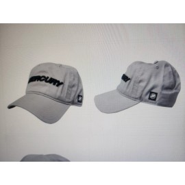 THREDS MERCURY OUTBOARDS PARTS "NEW" "M" MERCURY "GREY* "CAP HAT"