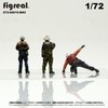 figreal 1/72 U.S.NAVY(1)BN3 3体 彩色済みフィギュア 甲板作業員 アメリカ海軍 フライトデッキクルー レインボーギャング 茶