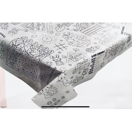 Color Your Own Easter Activity Table Cover, Disposable Tablecloth with Bunny Design, Fun Family Easter Interactive Cloth, 54 x 40 inches