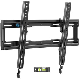 Tilt TV Wall Mount Bracket Low Profile for Most 26-55 Inch LED LCD OLED Plasma Flat Curved Screen TVs, 8 Degrees Tilting for Anti-Glaring, Max VESA 400x400mm and Holds up to 99lbs by Pipishell