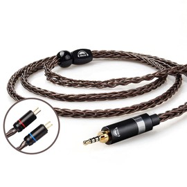 okcsc 0.78 2 Pin Earphone Cable, Upgraded Replacement with 2.5mm Plug, Compatible with Shure, Astell&Kern, FiiO & More, 120cm Length