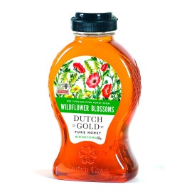 Dutch Gold Wildflower Blossom Honey (6) 16 oz Containers Free Shipping