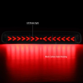 DNA MOTORING 3BL-GMC99-3D-T3-LED-BK Black Housing Striped Line 3D LED High Mount 3rd Third Brake Light [Compatible with 1999-2007 Silverado 1500-3500& Classic / 1999-2007 Sierra 1500-3500 & Classic]