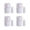 Mengshen Wireless Door Alarm, 4-Pack Small Wireless Magnetic Sensor Warning