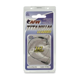 American Fishing Wire Titanium Multi Strand Leader, Black, 12-Inch/75-Pound