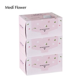 Mediflower 메디플라워 소프트 멀티 코튼 5겹 퍼프 화장솜 80매x3 Mediflower Soft Multi Cotton 5-Layer Puff Cotton Pads 80 Sheets x 3