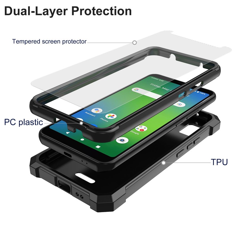 Ailiber for AT&T Vista WTATTRW2 Case, Slim, Screen Protector-Black
