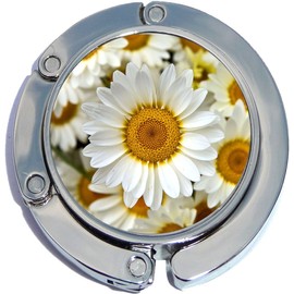 NewCharms White Daisies Photo Purse Hanger