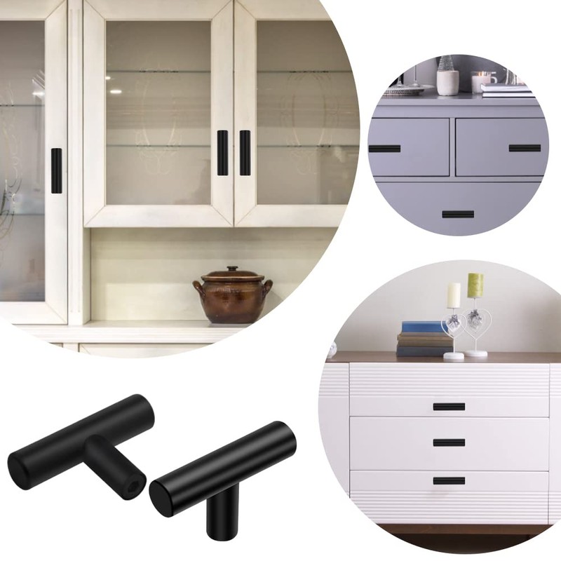 XINMEIWEN 10 Pack 2-Inch Single Hole T Bar Cupboard Pulls