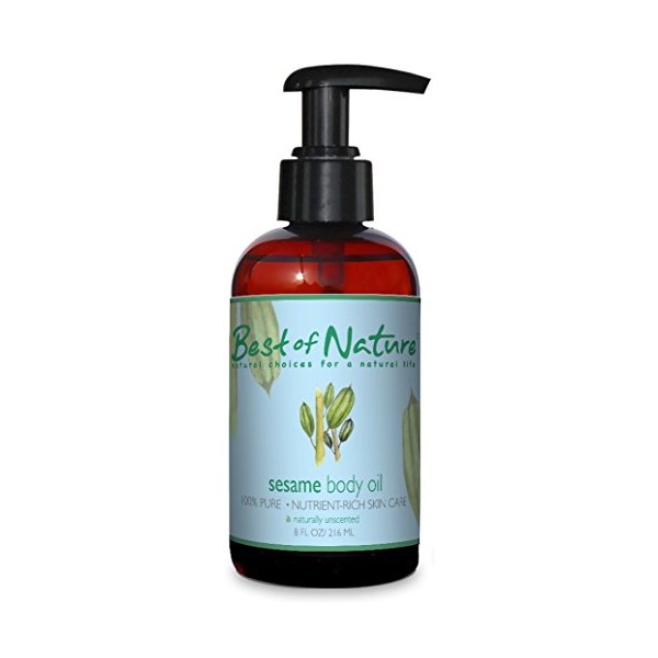 Best of Nature 100% Pure Sesame Massage & Body Oil (8 oz)
