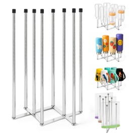 Palksky Foldable Bottle Drying Rack for Water Bottles & Cups - Space Saving Dish Rack Holder Organizer for Kitchen Counter, Sink or Dishwasher