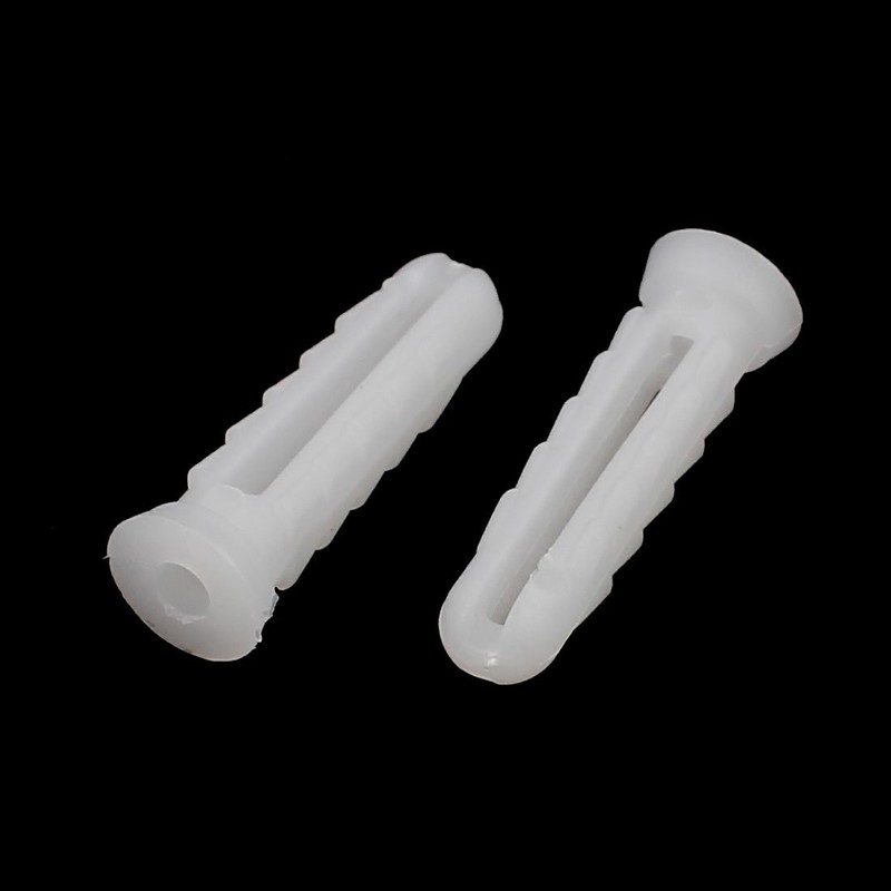sourcingmap 6mm x 25mm Plastic Expansion Nail Plugs Wall Anchor