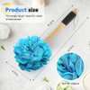 Forenee Loofah Stick Malla Suave Luffa Mango Madera Antideslizante Hecho