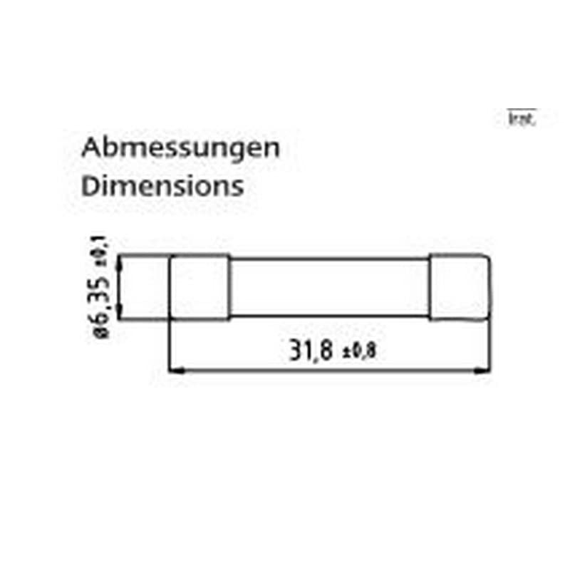Siba 7017240.0.315 DMI Fuse 6.3x32mm 315mA 1000V FF aR for