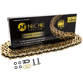 NICHE Drive Sprocket Chain Combo for Honda Shadow Spirit 750 Front 17 Rear 42 Tooth 525VM-X X-Ring 122 Links