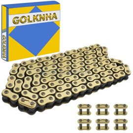 GOLKNHA 428H Drive Chain 118 Link with 6pcs Connecting Master Link Compatible with XR100 XR100R CRF100F CRF125FB YZ85 Motorcycle ATV Dirt Bike Seamless Small Tub