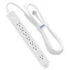 Surge Protector Power Strip, NTONPOWER Flat Plug Power Strip Long