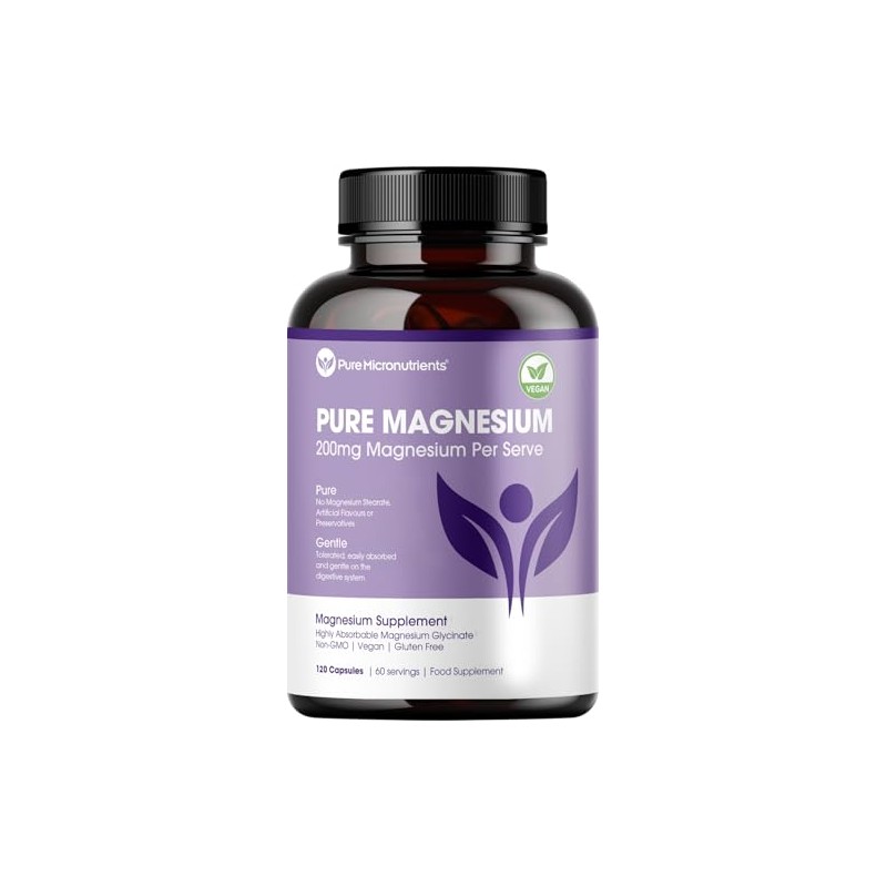 PM Magnesium Glycinate – 200mg Elemental Magnesium per Serving, 120